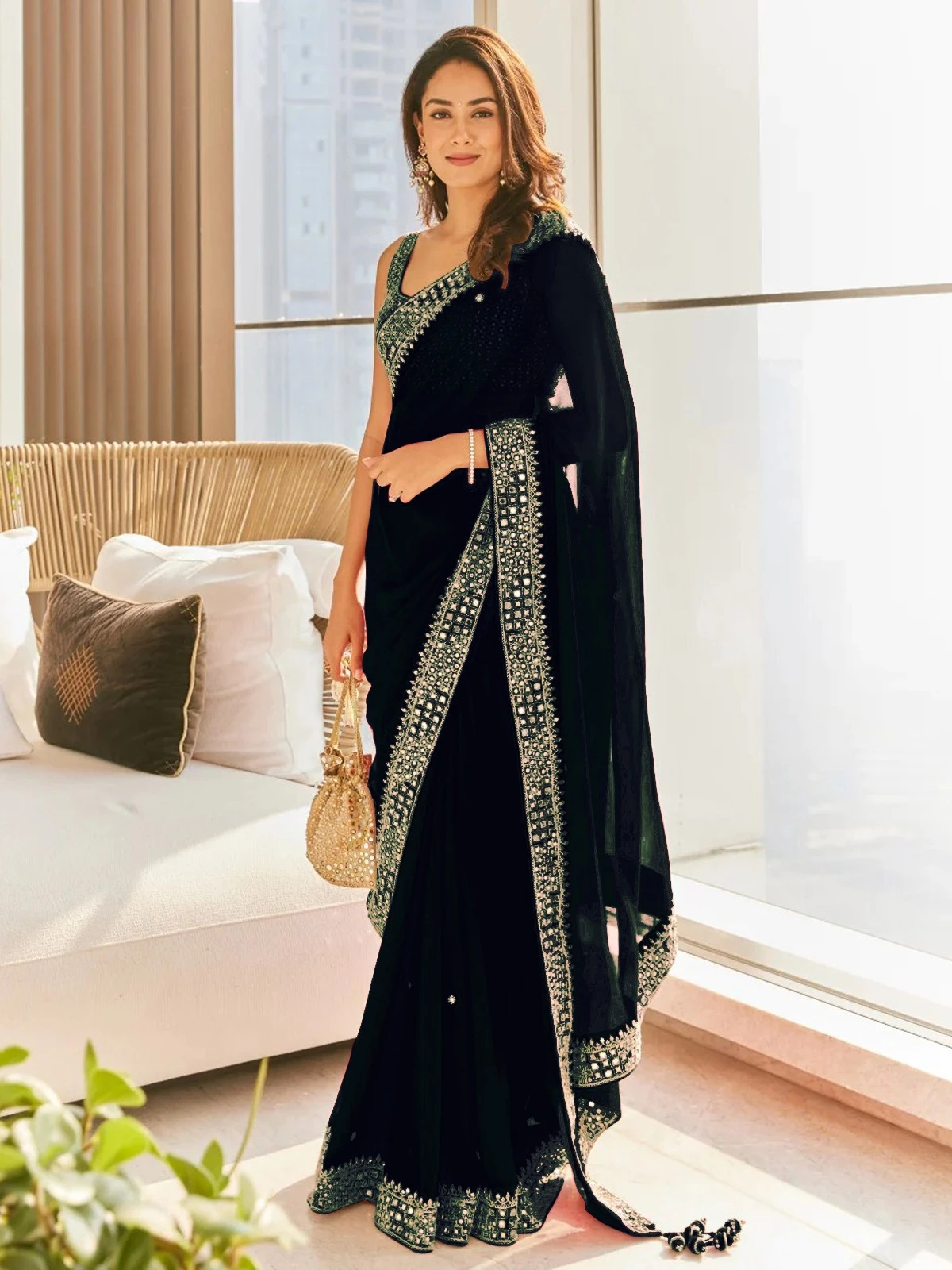 Vardan Ethnic Bt 381 Heavy Georgette Wholesale Fancy Sarees Catalog — Wholesale Sarees, MPA wholesale from Surat - Gallery Image 16